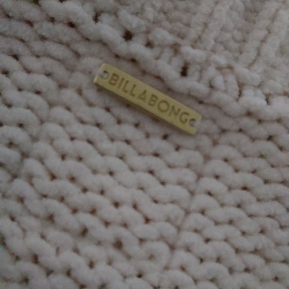 Billabong Cream Crop Knit Size 10 As New Condition - Picture 3 of 4